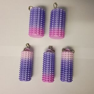 Gradient Pink and Purple Keychain Holders